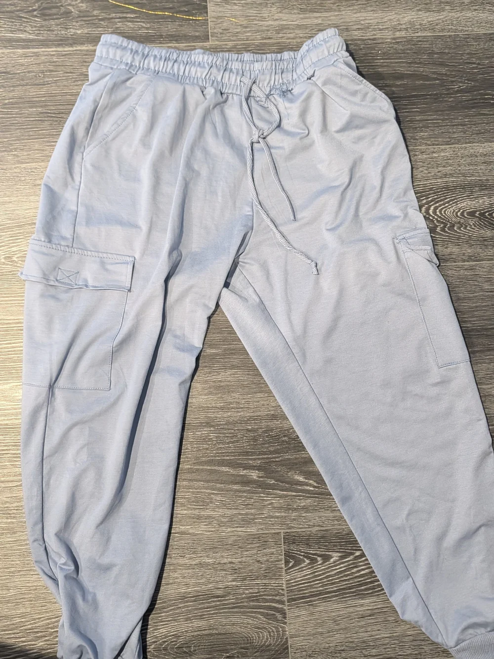 Love Light Blue Cargo Joggers